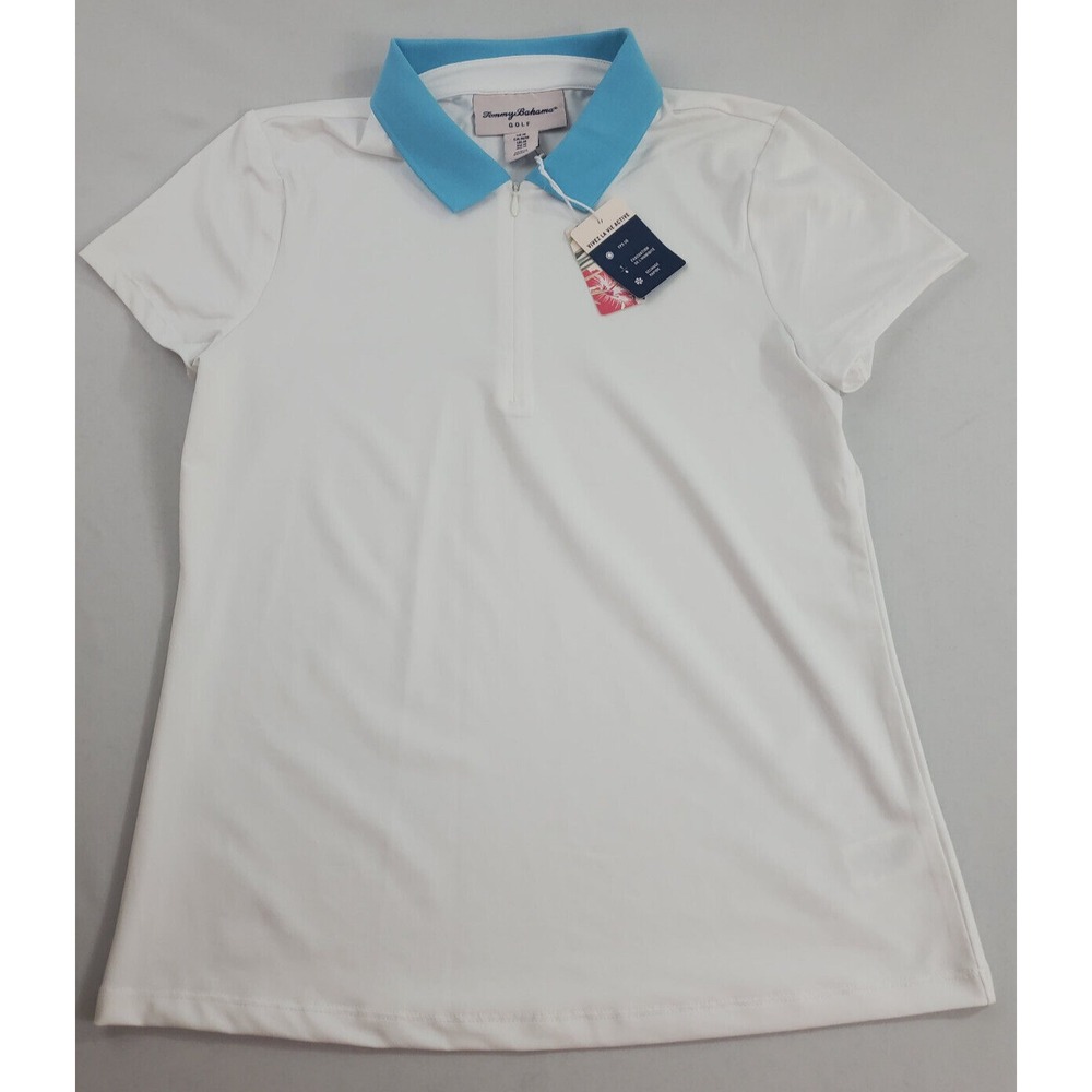 Tommy Bahama Golf women shirt UPF50 white quick dry moisture wicking M $98
